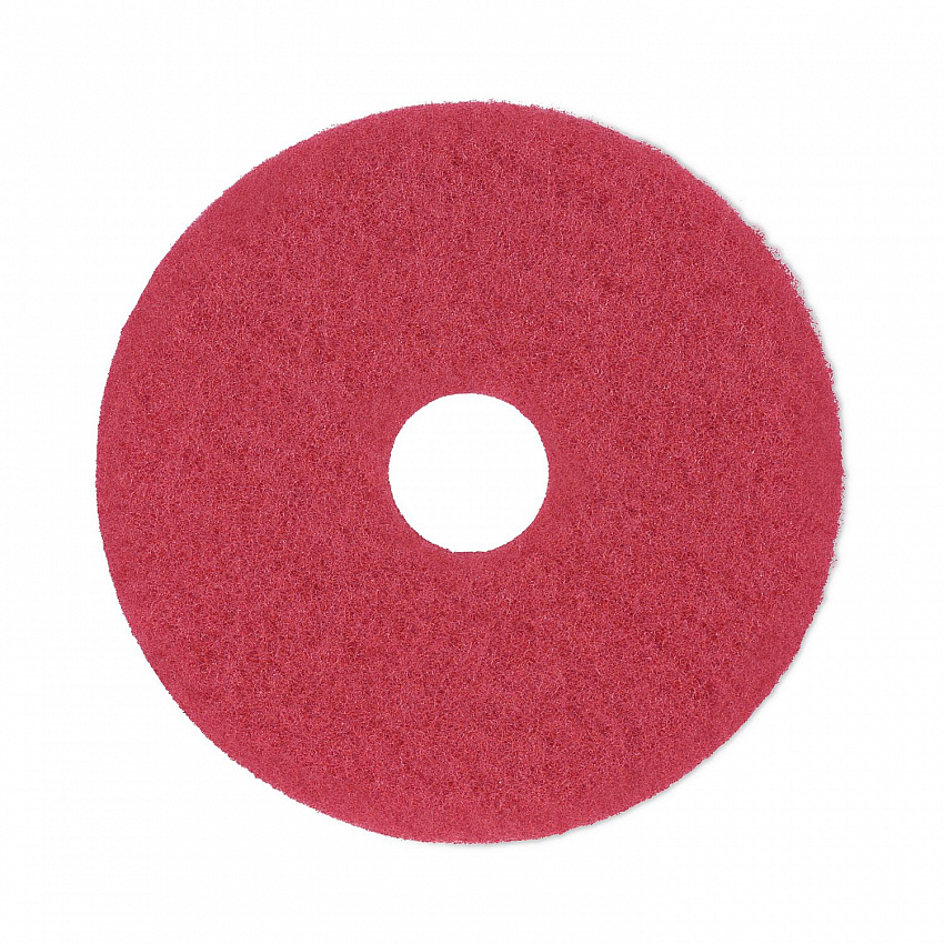 Buffing Floor Pads, 14" Diameter, Red, 5/Carton (4014RED)
