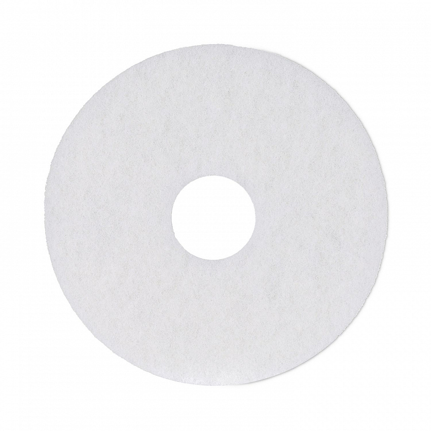 Polishing Floor Pads, 13" Diameter, White, 5/Carton (4013WHI)