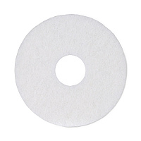 Polishing Floor Pads, 12" Diameter, White, 5/Carton (4012WHI)