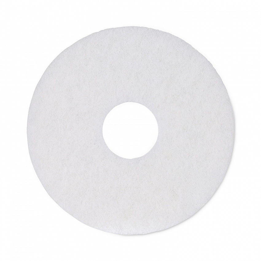 Polishing Floor Pads, 12" Diameter, White, 5/Carton (4012WHI)