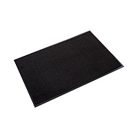 Rely-On Olefin Indoor Wiper Mat, Rectangular, Black Cut Pile Surface, 36" x 60" (GS0035BK)