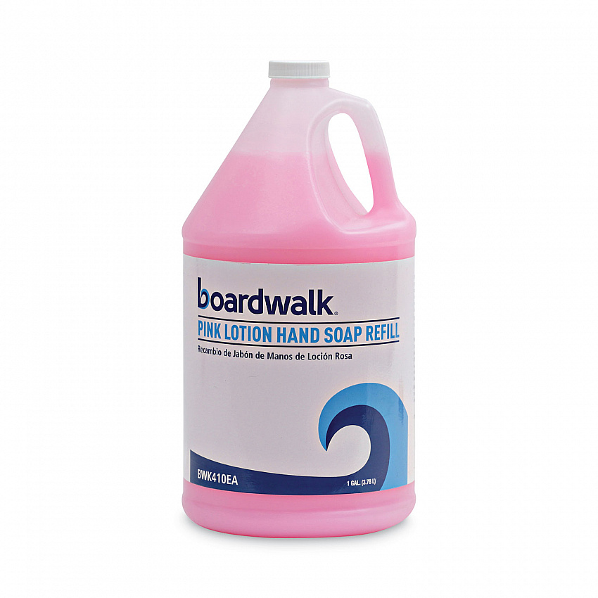 Mild Cleansing Pink Lotion Hand Soap Refill, Cherry Scent, 1 gal Bottle, 4/Carton (410CT)