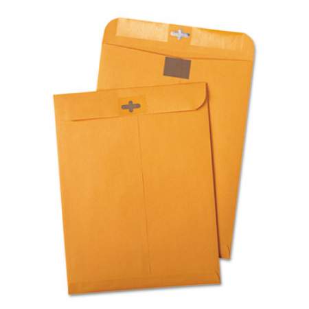 Quality Park Postage Saving ClearClasp Kraft Envelope, #97, Cheese Blade Flap, ClearClasp Closure, 10 x 13, Brown Kraft, 100/Box (43768)