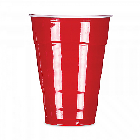 Easy Grip Disposable Plastic Party Cups, 9 oz, Red, 50/Pack, 12 Packs/Carton (C20950CT)