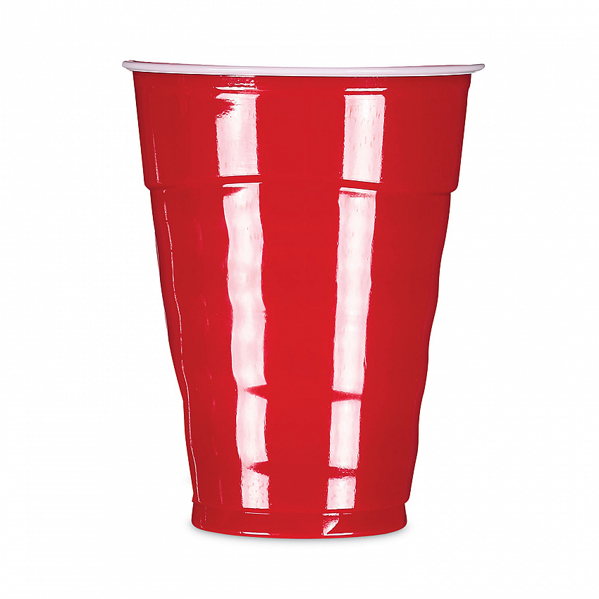 Easy Grip Disposable Plastic Party Cups, 9 oz, Red, 50/Pack, 12 Packs/Carton (C20950CT)