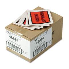 Quality Park Self-Adhesive Packing List Envelope, 4.5 x 5.5, Orange, 1,000/Carton (46897)