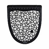 Disposable Urinal Floor Mat 2.0, Shield-Shaped, Black/White Slip-Resistant Surface, 17.5" x 20", 6/Carton (UMBW)