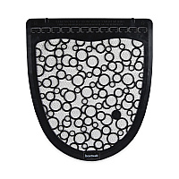 Disposable Urinal Floor Mat 2.0, Shield-Shaped, Black/White Slip-Resistant Surface, 17.5" x 20", 6/Carton (UMBW)