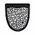 Disposable Urinal Floor Mat 2.0, Shield-Shaped, Black/White Slip-Resistant Surface, 17.5