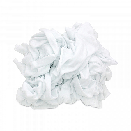Reclaimed White Knit Rags, 10 lb/Carton (34010)