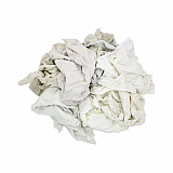 Reclaimed White Knit Rags, 25 lb/Carton (34025)