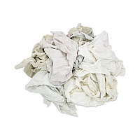 Reclaimed White Knit Rags, 25 lb/Carton (34025)