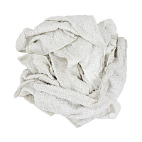 New White Economy Terry Rags, White, 10 lb/Carton (53710)
