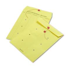 Quality Park Colored Paper String and Button Interoffice Envelope, #97, One-Sided Five-Column Format, 10 x 13, Yellow, 100/Box (63576)