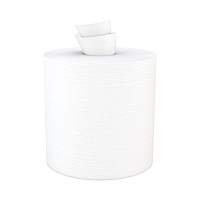 Tuff-Job Spunlace Towels, Centerpull Roll, 8 x 13, White, 369 Sheets/Roll, 6/Carton (W601)