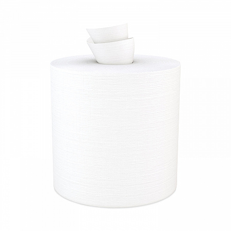 Tuff-Job Spunlace Towels, Centerpull Roll, 8 x 13, White, 369 Sheets/Roll, 6/Carton (W601)