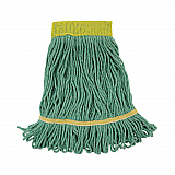 Super Loop Wet Mop Head, Cotton/Synthetic Fiber, 5" Headband, Small Size, Green, 12/Carton (501GN)