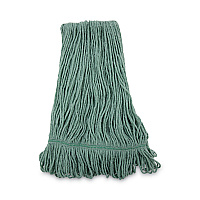 Narrowband Looped-End Mop Head, Premium Standard Head, Cotton/Rayon Fiber, Medium, Green, 12/Carton (502GNNB)