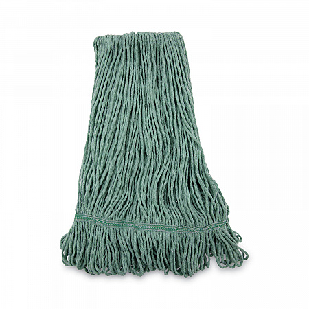 Narrowband Looped-End Mop Head, Premium Standard Head, Cotton/Rayon Fiber, Medium, Green, 12/Carton (502GNNB)