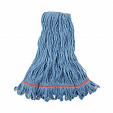 Super Loop Wet Mop Head, Cotton/Synthetic Fiber, 1" Headband, Large Size, Blue, 12/Carton (503BLNB)