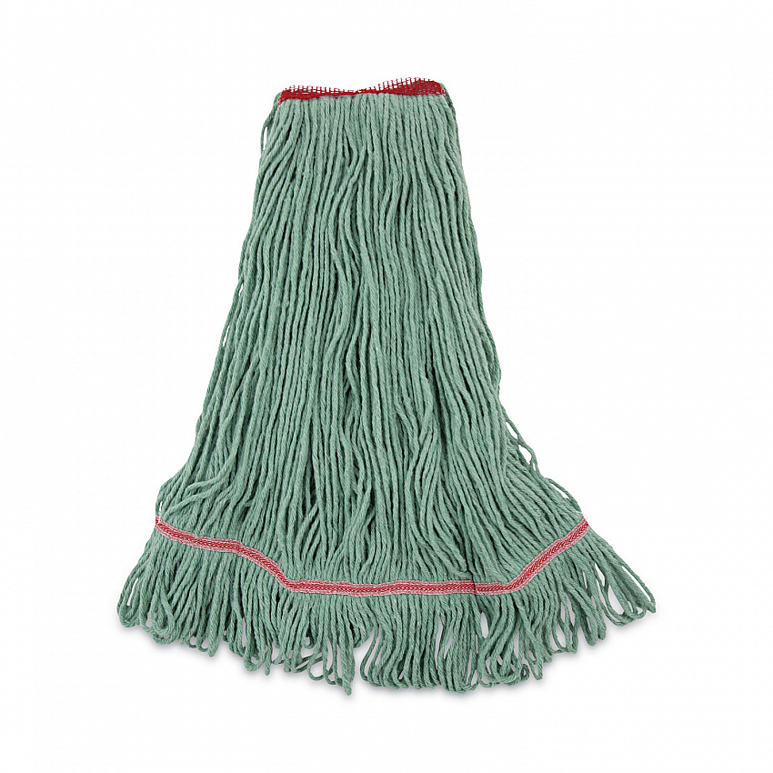 Narrowband Looped-End Mop Head, Premium Standard Head, Cotton/Rayon/Synthetic Fiber, Large, Green (503GNNB)