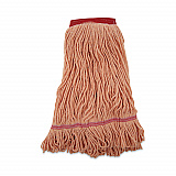 Super Loop Wet Mop Head, Cotton/Synthetic Fiber, 5" Headband, Large Size, Orange, 12/Carton (503OR)