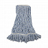Floor Finish Mop Head, Narrow, Rayon/Polyester, Medium, White/Blue Stripes, 12/Carton (542CT)