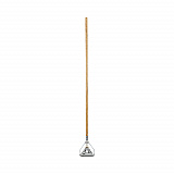 Quick Change Metal Head Wooden Mop Handle, Junior, 54", Natural (601)