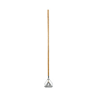 Quick Change Metal Head Wooden Mop Handle, Junior, 54", Natural (601)