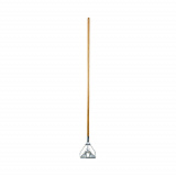 Screw Clamp Metal Head Wooden Mop Handle, #20+, 62", Natural (603)