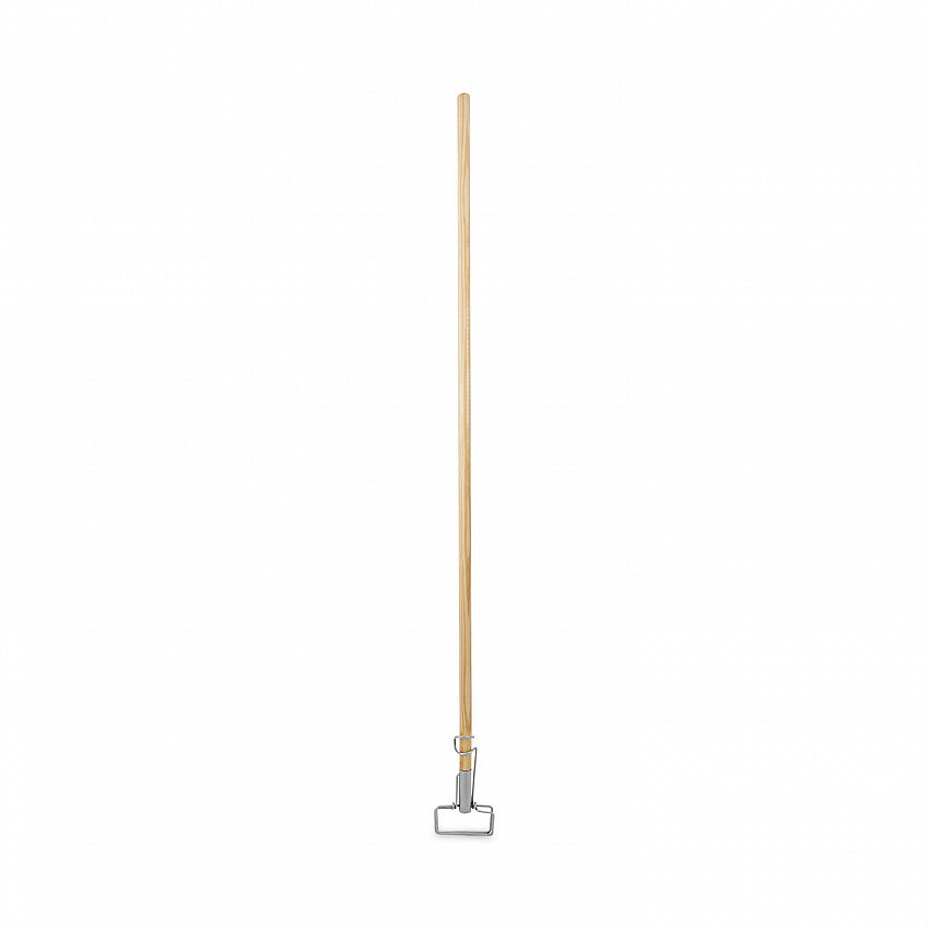 Spring Grip Metal Head Mop Handle for Most Mop Heads, 60", Natural (609)