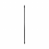 Fiberglass Broom Handle, Nylon Plastic Threaded End, 1" dia x 60", Black (636)