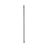 Fiberglass Broom Handle, Nylon Plastic Threaded End, 1" dia x 60", Black (636)
