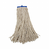 Mop Head, Economical Lie-Flat Head, Cotton Fiber, 20 oz, White, 12/Carton (720C)