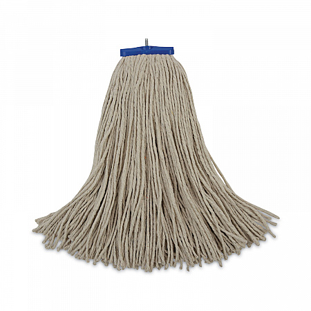 Cut-End Lie-Flat Wet Mop Head, Cotton, 24 oz, White (724CEA)
