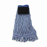Mop Head, Loop-End, Cotton with Scrub Pad, Medium, 12/Carton (902BL)
