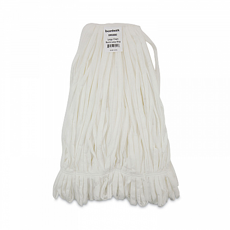 Mop Head, Looped, Enviro Clean With Tailband, Cotton/Synthetic, Large, White, 12/Carton (8003)