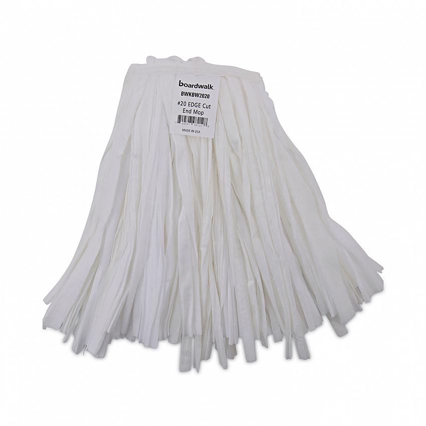 Nonwoven Cut End Edge Mop, Rayon/Polyester, #20, White, 12/Carton (BW2020)