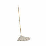 Cotton Deck Mop, #24 White Cotton Head, 50" Wood Handle, 6/Carton (CD50024S)