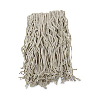 Mop Head, Cotton, Cut-End, White, 4-Ply, #16 Band, 12/Carton (CM02016S)