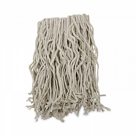 Mop Head, Cotton, Cut-End, White, 4-Ply, #16 Band, 12/Carton (CM02016S)