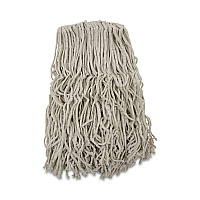 Banded Cotton Mop Heads, 24 oz, White, 12/Carton (CM20024)