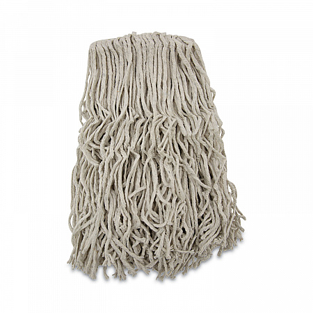 Banded Cotton Mop Heads, 24 oz, White, 12/Carton (CM20024)