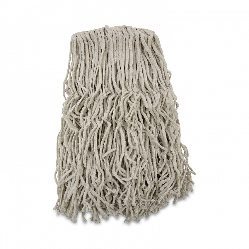 Banded Cotton Mop Heads, 24 oz, White, 12/Carton (CM20024)