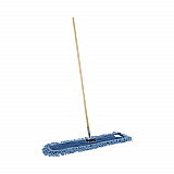 Dry Mopping Kit, 36 x 5 Blue Blended Synthetic Head, 60" Natural Wood/Metal Handle (HL365BSPC)