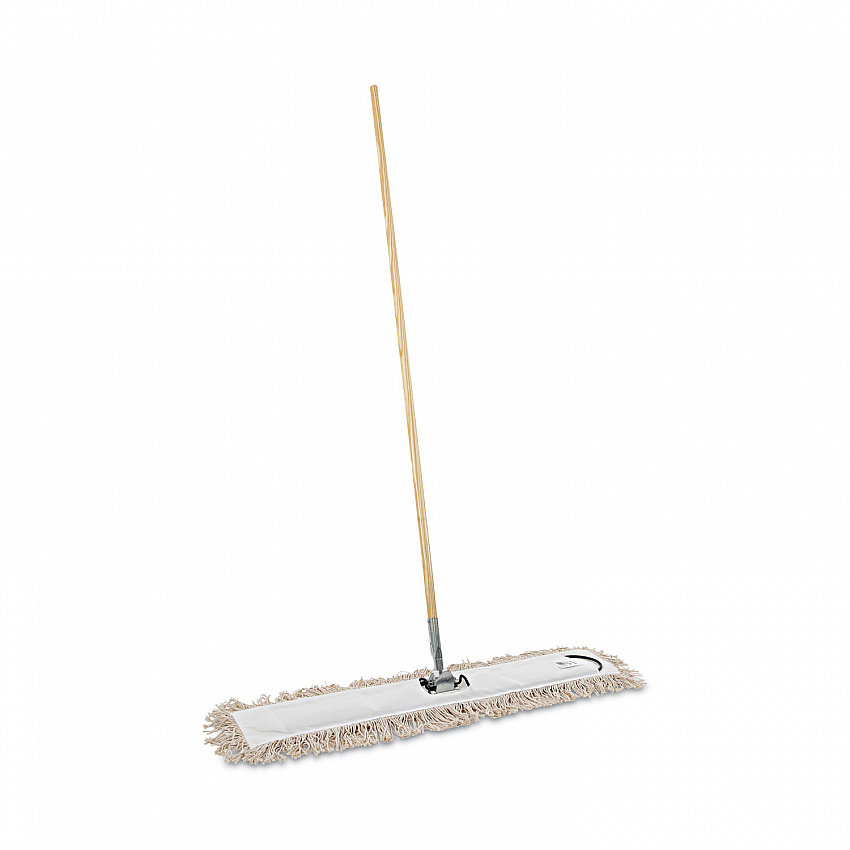 Cotton Dry Mopping Kit, 36 x 5 Natural Cotton Head, 60" Natural Wood Handle (M365C)