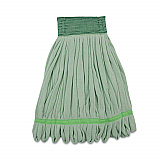 Microfiber Looped-End Wet Mop Heads, Medium, Green, 12/Carton (MWTMGCT)