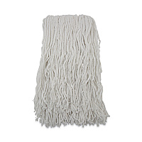 Banded Rayon Cut-End Mop Heads, #24, White, 1.25" Headband, 12/Carton (RM03024S)