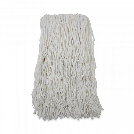 Banded Rayon Cut-End Mop Heads, #24, White, 1.25