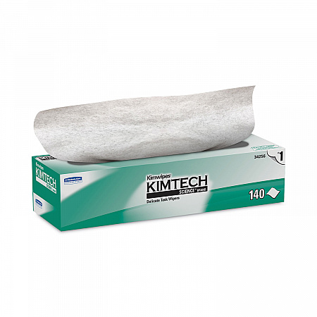 Kimwipes Delicate Task Wipers, 1-Ply, 14.7 x 16.6, Unscented, White, 144/Box (34256BX)